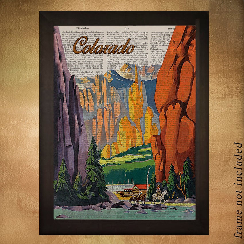 Colorado Art Dictionary Art Print Mountain Colorado Wall Art | Etsy Colorado Art Dictionary Art Print Mountain Colorado Wall Art | Etsy