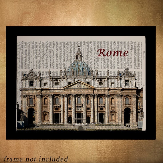 St Peter/'s Cathedral At Night C Rome Art Print Home Decor Wall Art Poster
