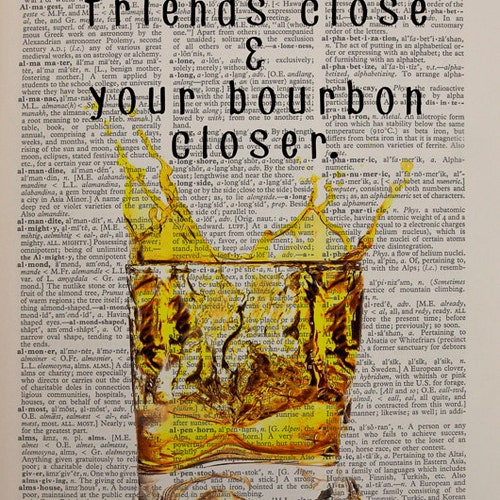 Whiskey Art Bourbon Dictionary Art Print Bourbon Decor Scotch Etsy