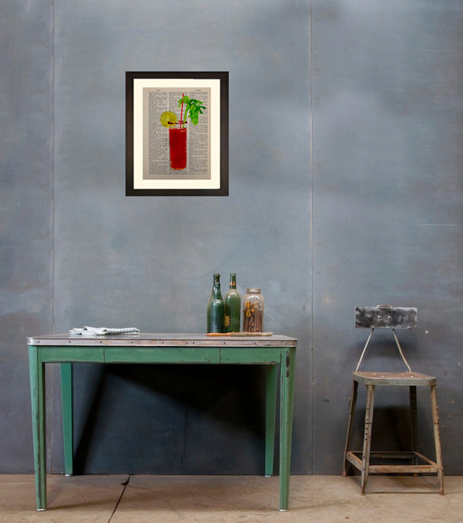 Bloody Mary Dictionary Art Print Alcohol Drink Tomato Vodka Etsy