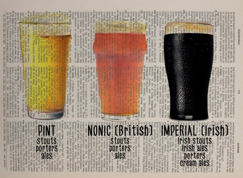 Beer Glass Dictionary Art Print Microbrew Micro Brew Brewing Etsy