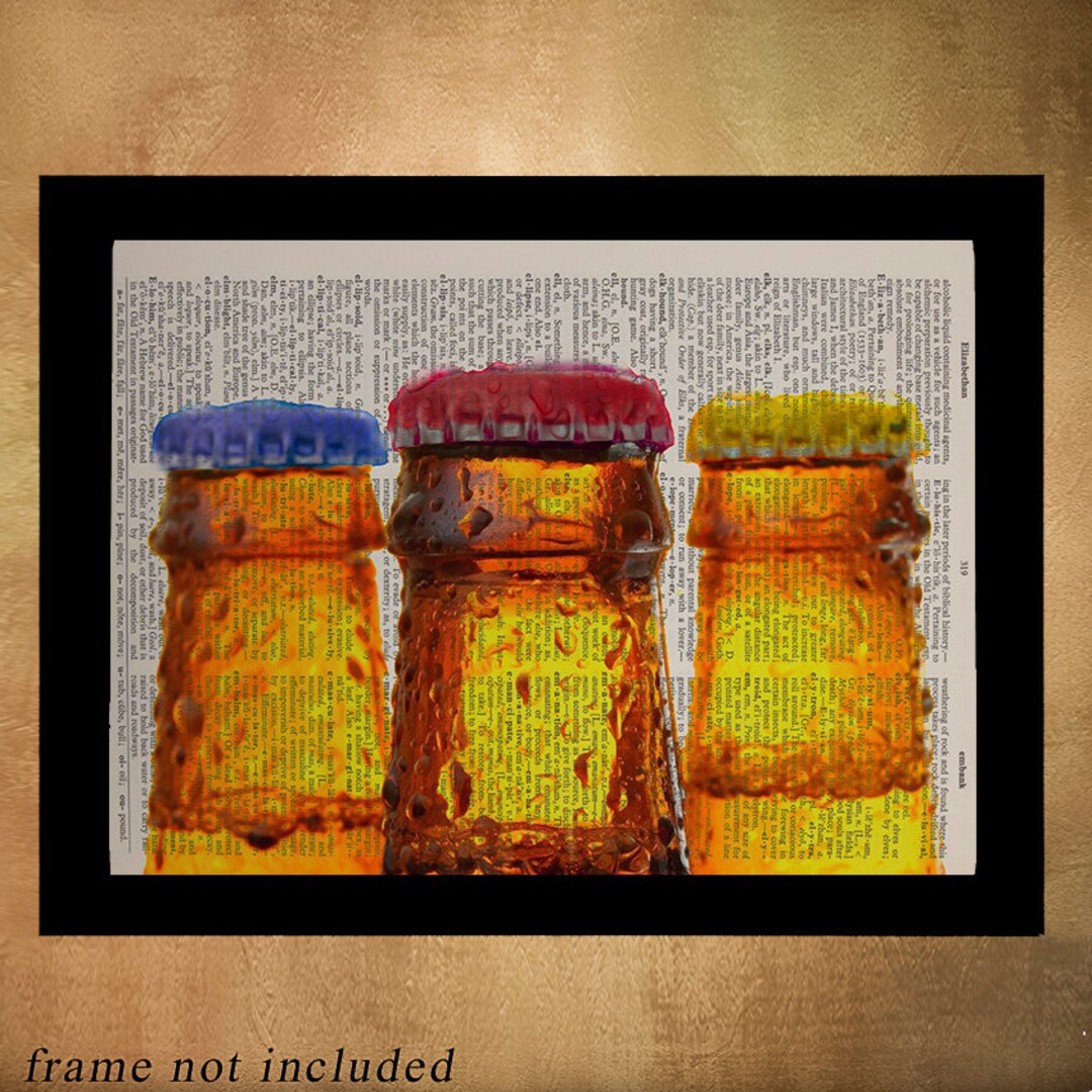 Beer Bottles Dictionary Art Print Microbrew Micro Brew Brewing Etsy