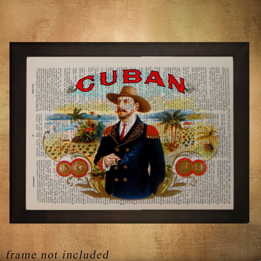 Cuban Cigar Box Label Dictionary Art Print, Cuba Tobacco Wall Art Home  Decor Gift Ideas for Men Man Cave Da541 - Etsy Singapore
