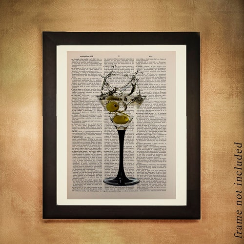 Red Wine Dictionary Art Print Glass Pour Drink Alcohol Etsy