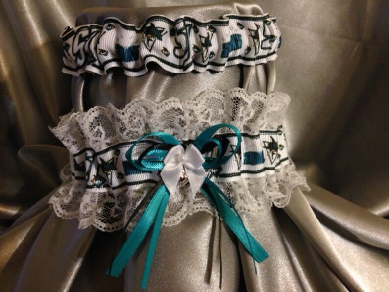 San Jose Sharks Wedding Garter Set