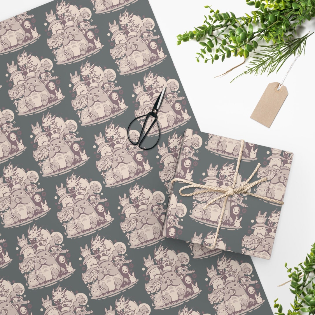 Unique Gift Ideas Fun Wrapping Paper Totoro Inspired Wrapping Paper - Etsy