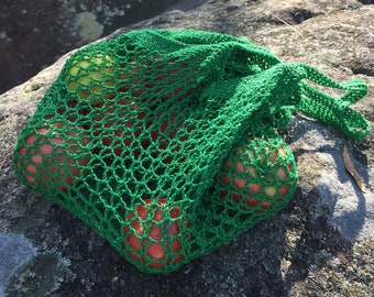 Patrón de crochet para bolso de cuerda clásico, bolso de mercado, bolso de compras, bolso de crochet, bolso de malla, bolso de crochet fácil - Jennifree Designs