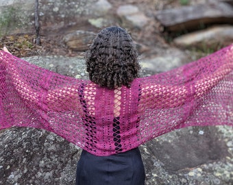 Patrón de chal de alas – patrón de crochet de encaje – patrón de envoltura de encaje – patrón de bufanda de encaje - Jennifree Designs