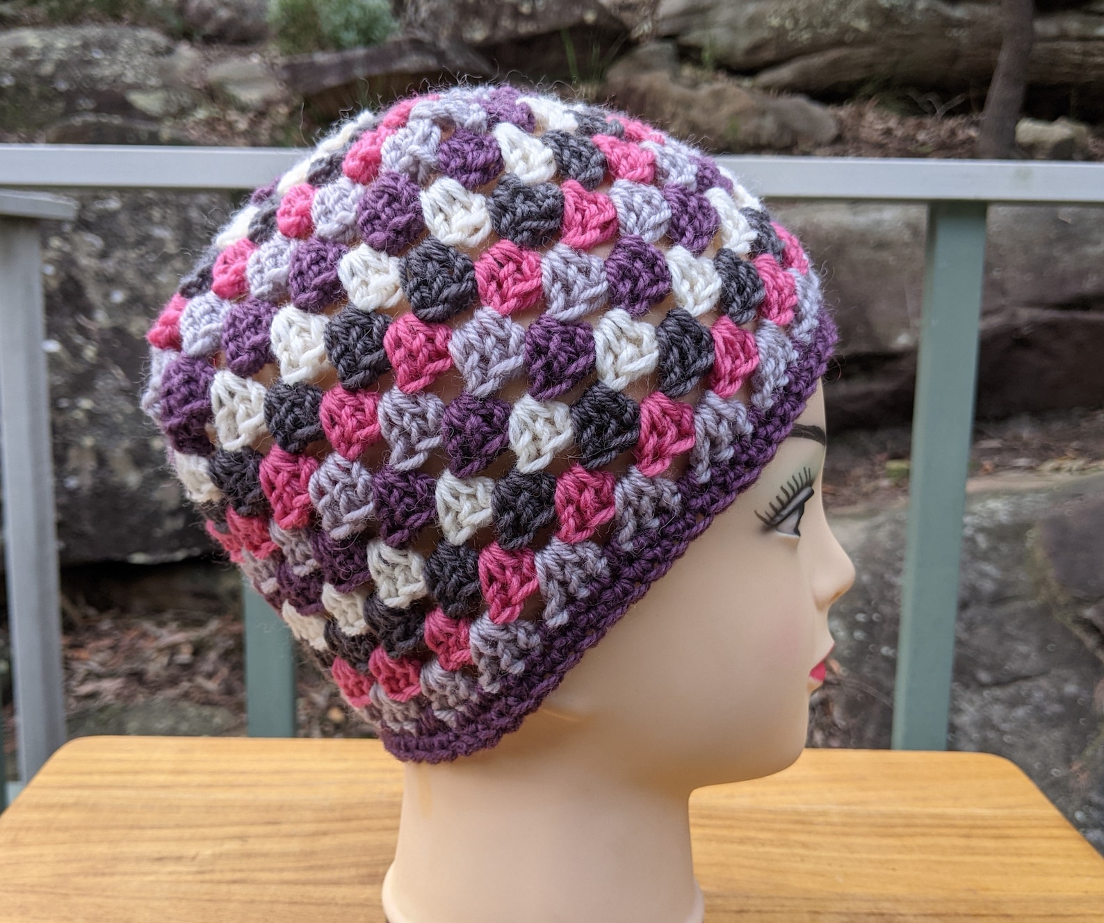 Granny Square hat crochet hat multicoloured hat Etsy