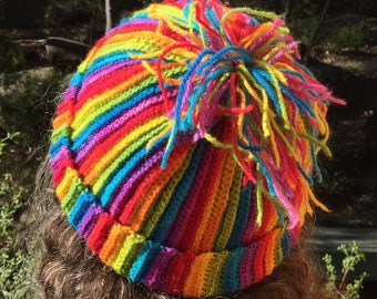 Patrón de gorro acanalado simple - patrón de gorro de crochet - patrón de gorro a rayas - patrón de gorro acanalado - patrón de crochet - Jennifree Designs