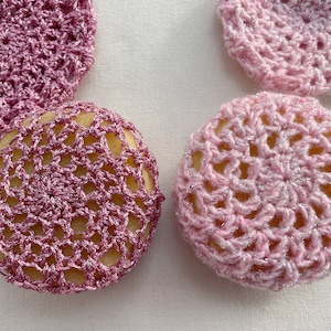 gehäkelte Dutt-Abdeckung - gehäkelte Dutt-Abdeckung - rosa Dutt-Abdeckung - gehäkelte Dutt-Abdeckung - Haarnetz - Dutt-Netz - Jennifree Designs