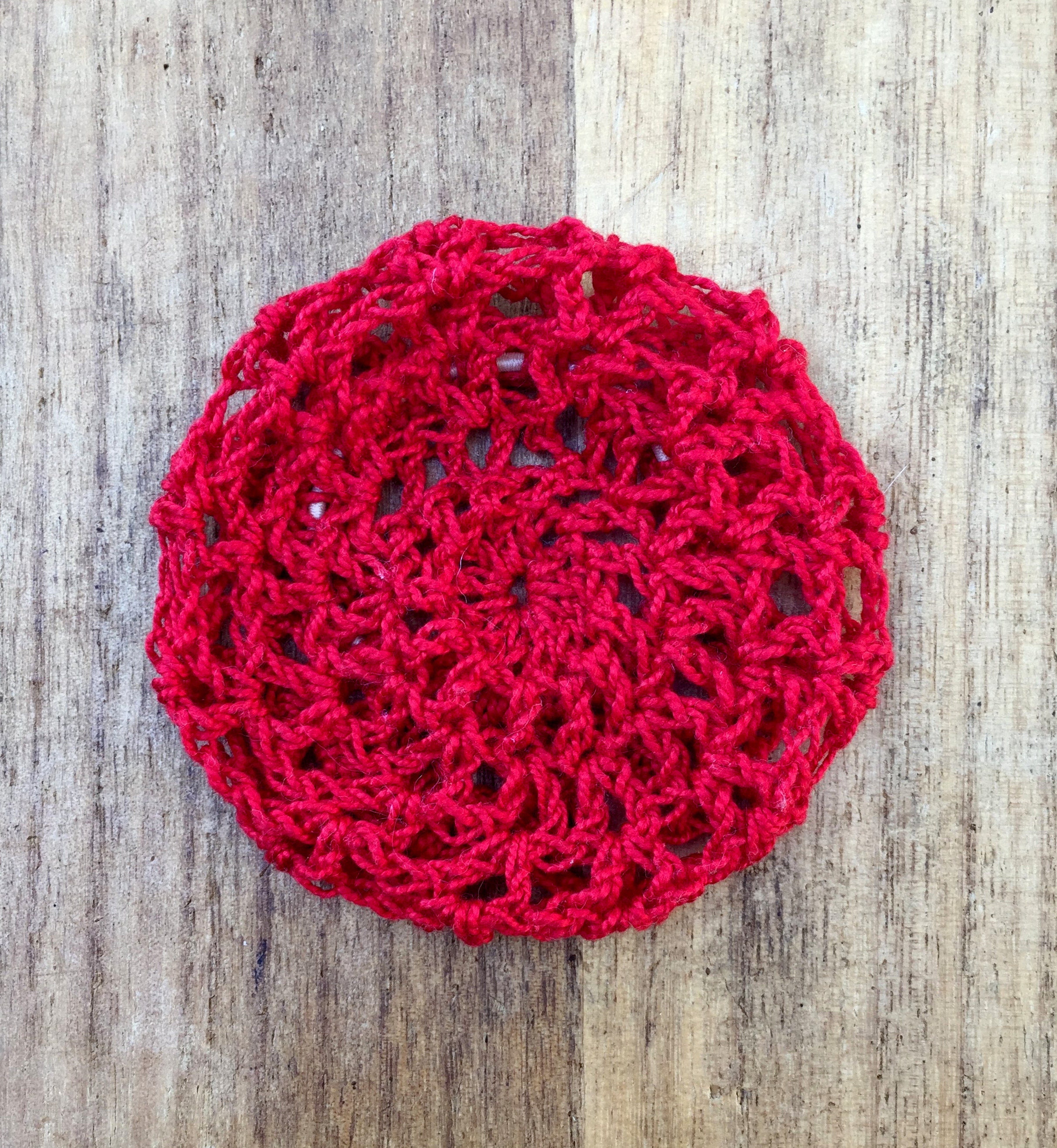 Bun Cover Ballet Bun Cover Crochet Bun Cover Red Bun Cover Hair Net Bun