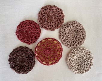 Toucas para coque marrons – touca para coque de bailarina – touca de crochê para coque – toucas para coque – rede para cabelo – rede para coque