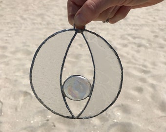 Abstract Clear Circle Suncatcher