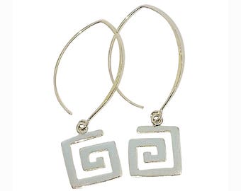 E112 - Sterling Silver 925 Square Earrings