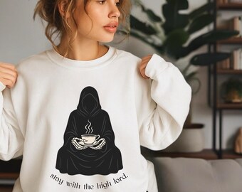 Blijf bij de High Lord ACOTAR geïnspireerd sweatshirt Bookish Fantasy ronde hals Romantasy Reader shirt gezellige Fae geïnspireerd cadeau Starry Court