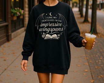 Impressive Wingspans Sweatshirt • The Bat Boys • ACOTAR Insp • Bat Wing Fantasy Crewneck • Romantasy Book Lover Shirt • Cozy Reading Gift