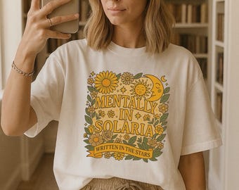 Mentally in Solaria Sweatshirt, Zodiac Academy Shirt, Written in the Stars, Solarian Fandom Gift, Romantasy Reader Shirt, ZA Bookish Merch