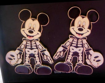 Disney Mickey Mouse Skeleton Earrings, Baublebar Glow in the Dark Dangles