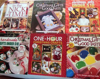 Lot of 6 Like New Leisure Arts Christmas Craft and Gift Books