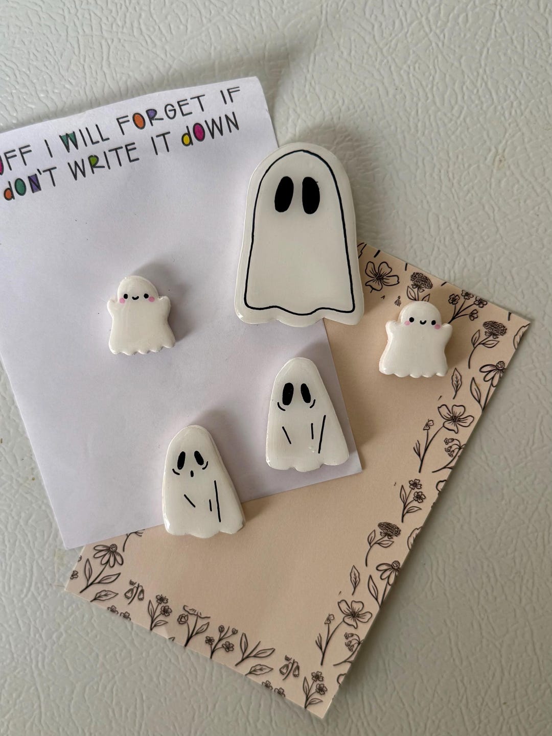 Polymer Clay Spooky Ghost Fridge Magnets - Etsy