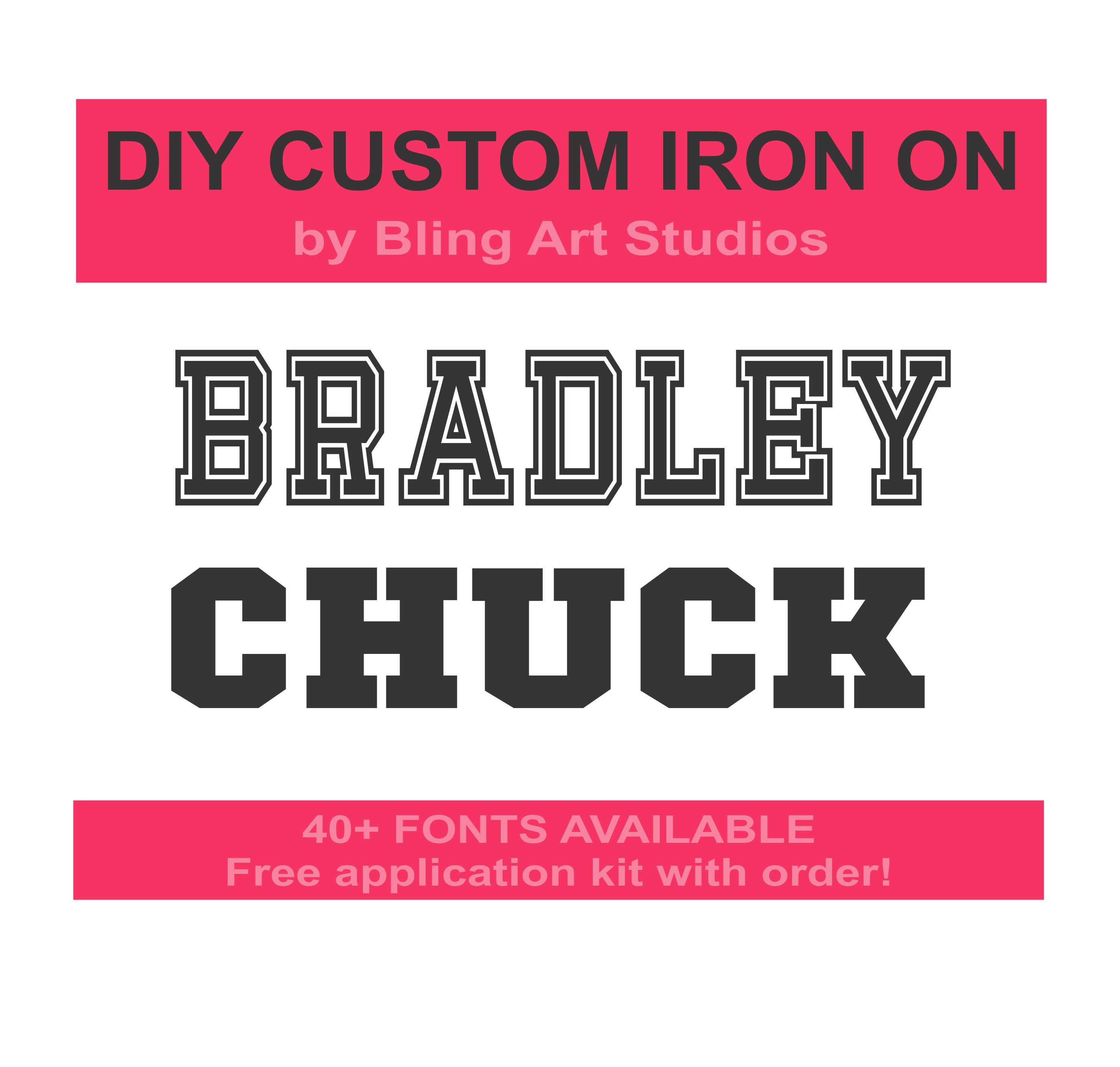 Jersey Font Jersey Letters Iron On Name Letters Custom Etsy