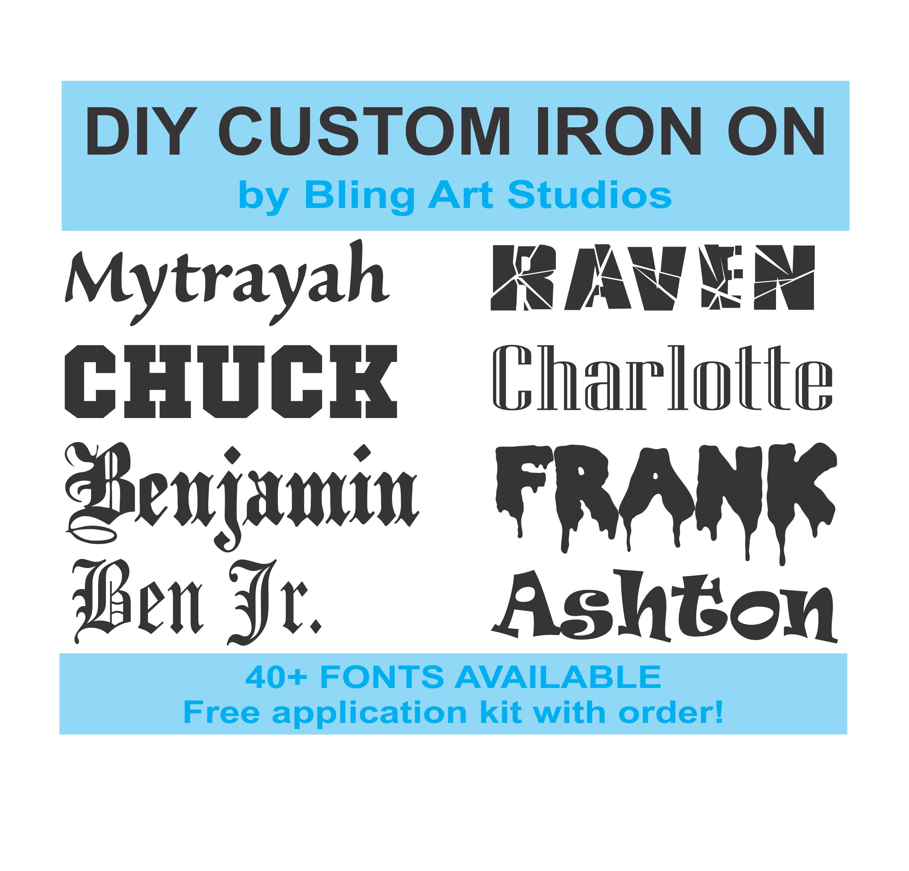 Iron On Name, Iron On Letters, Iron On Name Decal, Custom Name Patch,…