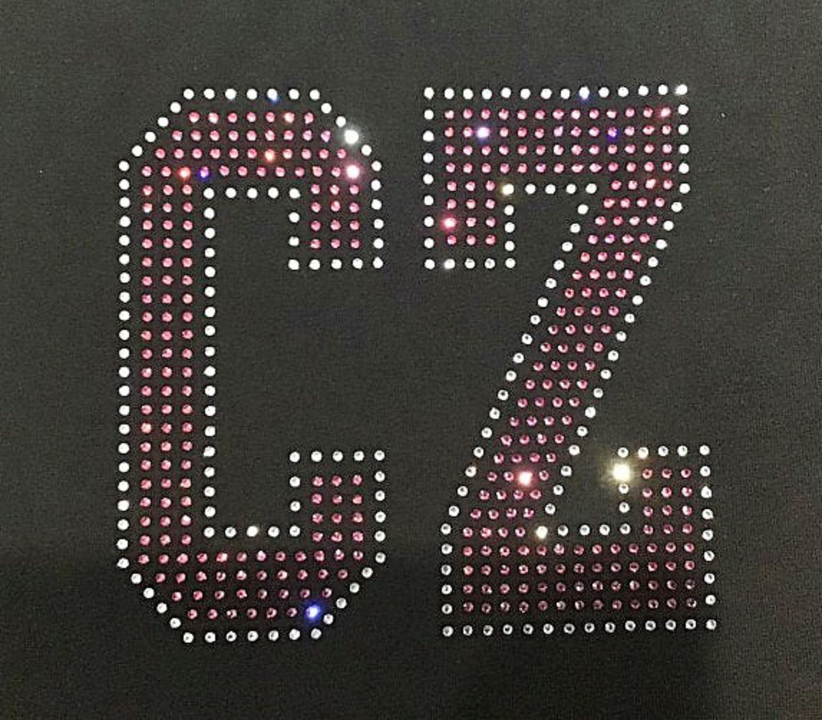 6.5 Jersey Font Letters 2Color Rhinestone Iron On Etsy