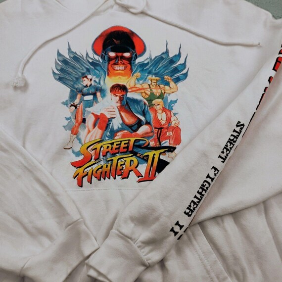 VTG Capcom Street Fighter 2 The World Warrior Hoodie Sweatshirt Mens Size Medium View 3