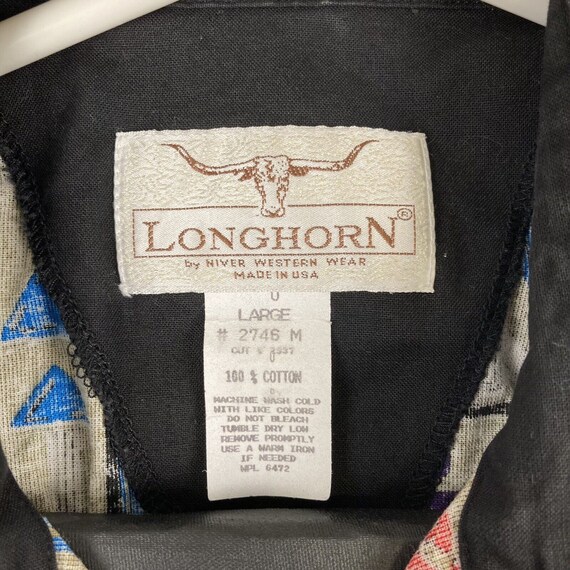 VTG Longhorn by Niver Western Wear LS Native Amer… - image 6