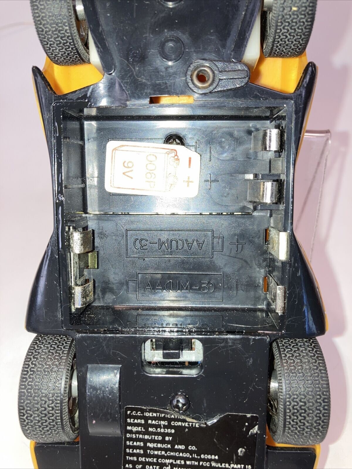 1969 Sears Radio Controlled Racing Corvette Race Car as is Transmitter