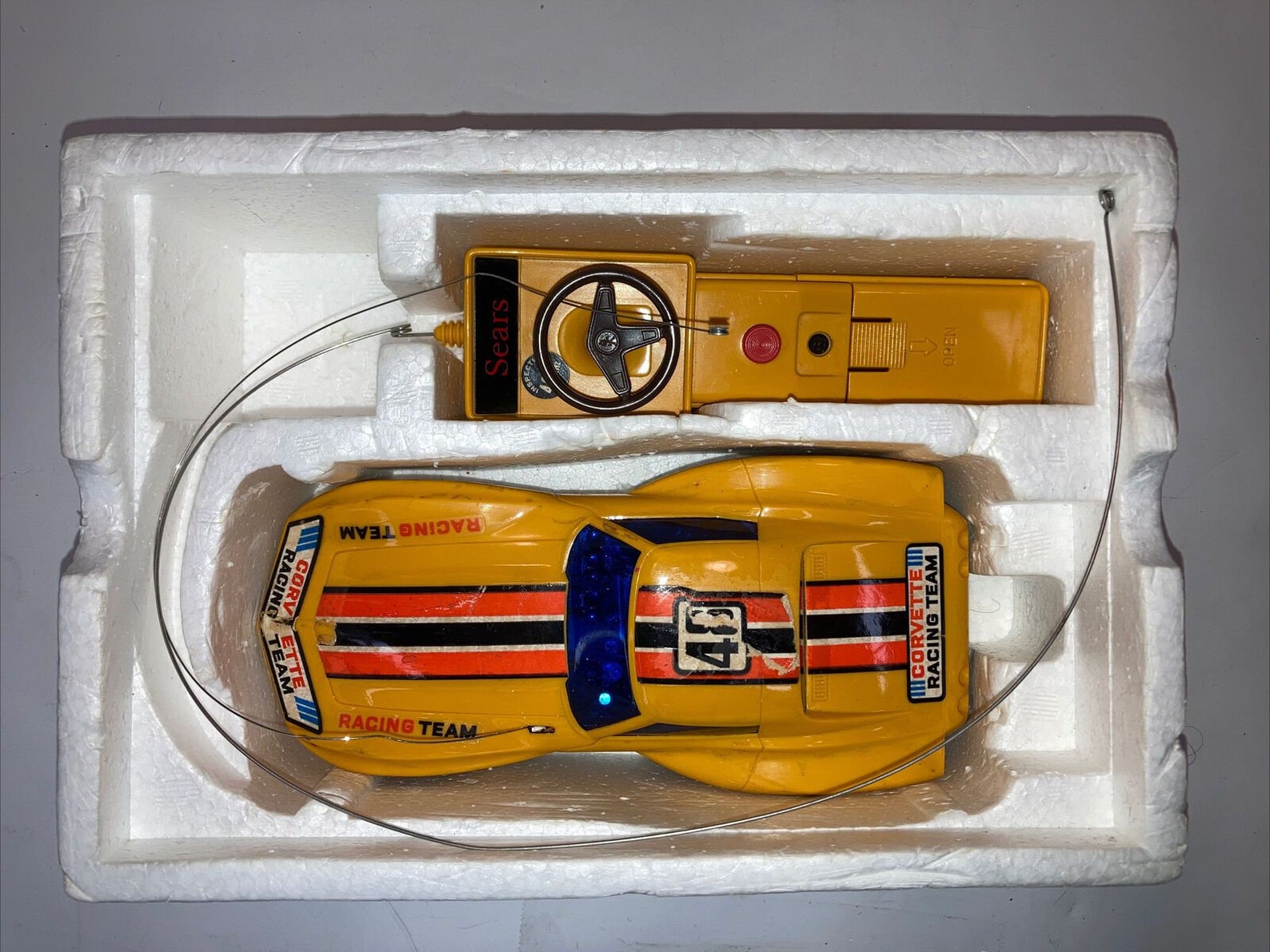 1969 Sears Radio Controlled Racing Corvette Race Car as is Transmitter