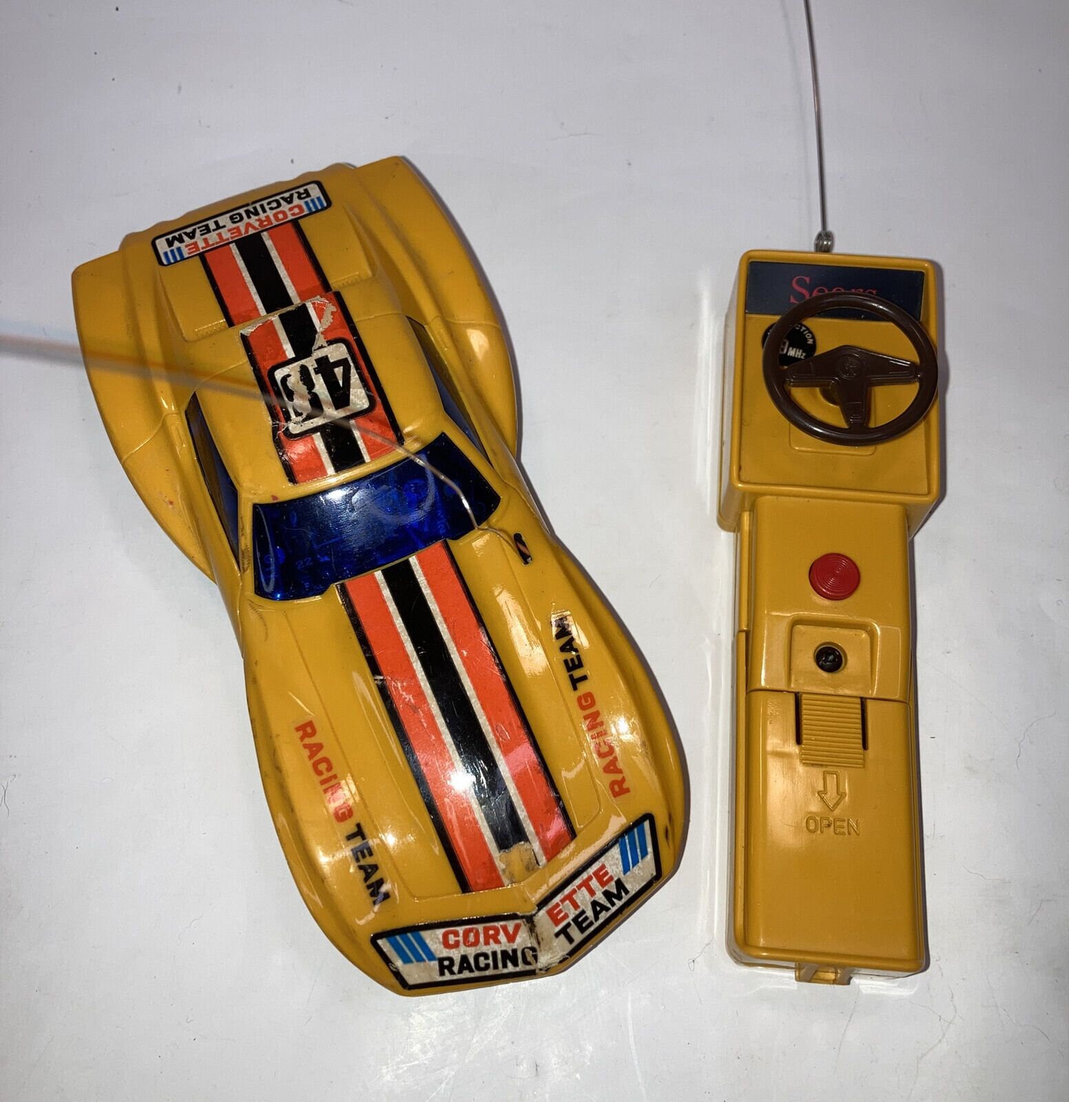 1969 Sears Radio Controlled Racing Corvette Race Car as is Transmitter