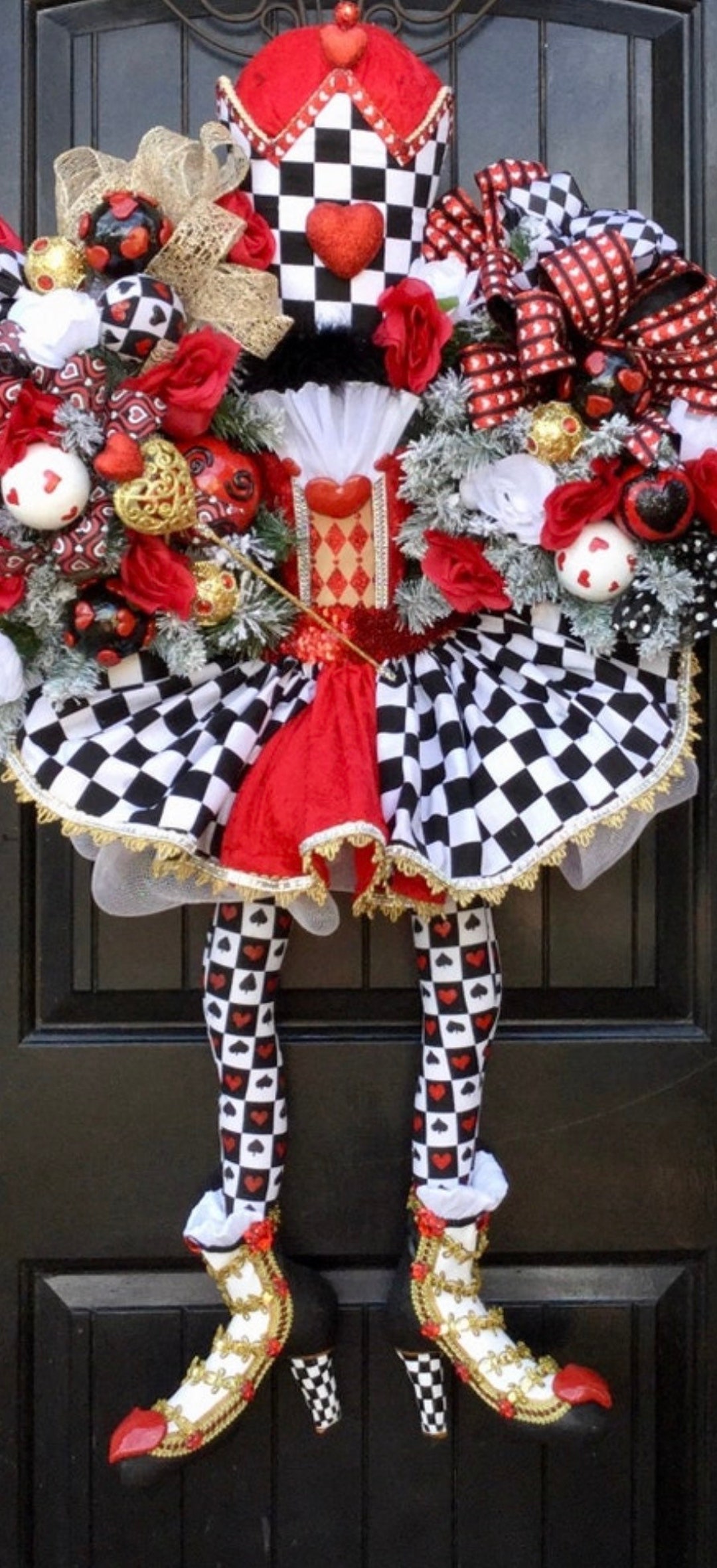 SHIPS JANUARY Queen of Hearts Wreath, Valentine Wreath Etsy