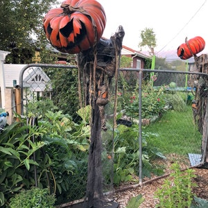 Rotting Pumpkin Prop Pumpkin Rot Inspired Prop, Pumpkin Halloween Scarecrow Prop ...