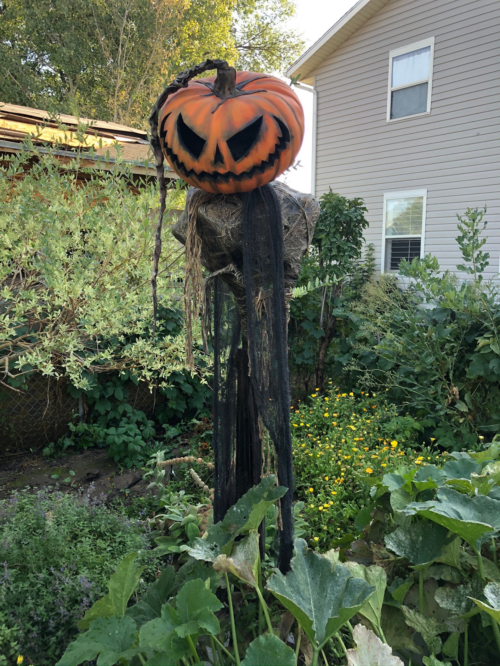 Rotting Pumpkin Prop Pumpkin Rot Inspired Prop, Pumpkin Halloween Scarecrow Prop ...