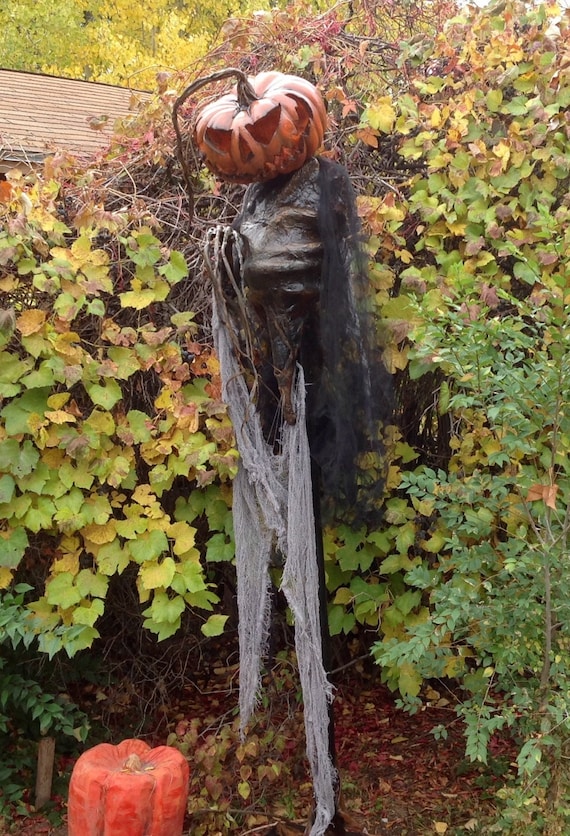 Pumpkin Rot Inspired Prop, Pumpkin Halloween Scarecrow Prop