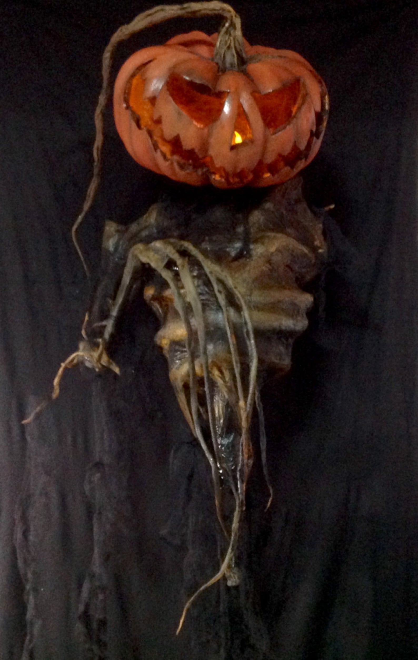 Rotting Pumpkin Prop Pumpkin Rot Inspired Prop, Pumpkin Halloween Scarecrow Prop ...