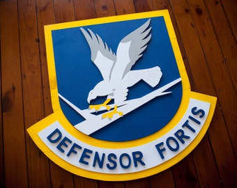 USAF Security Forces Wood Flag, Air Force Security Forces, Defensor Fortis, Air Force, USAF Flag, Poilce, SP, Military, Army, Navy, Marines