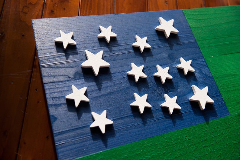 3D Green Mountain Boys Wooden Flag, Vermont Wall Art image 4