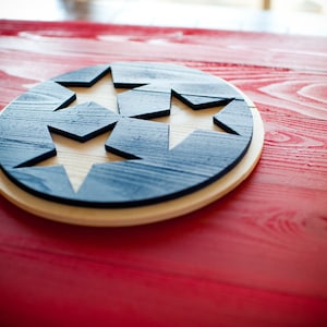 Tennessee Wood Flag, Tennessee Wooden Flag, Tennessee Flag, Hand Made, wall art, wood flag, US State Flag, Volunteers, Nashville, home decor