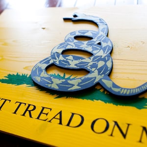 Gadsden Wood Flag, Reclaimed Cedar Wood, Patriotic, 3D, Wooden, Dont Tread On Me, vintage, art, wall art, USA, Tea Party, home decor