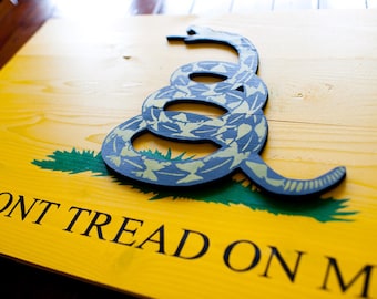 Gadsden Wood Flag, Reclaimed Cedar Wood, Patriotic, 3D, Wooden, Dont Tread On Me, vintage, art, wall art, USA, Tea Party, home decor