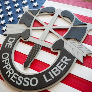 Special Forces American Flag, US Special Forces Wood Flag, US Special Forces Flag, US Wood Flag, Army, Airborne, Rangers, Green Berets