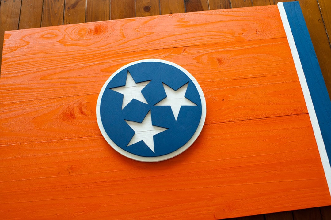 Tennessee Wood Flag, Tennessee Wooden Flag, Tennessee Flag, Hand Made ...