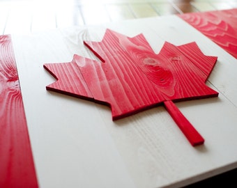 Canadian Wood Flag, Canada Wood Flag, Canada Flag, Canadian, Patriotic, 3D, Wooden Flag, Canada, vintage, wall art, maple leaf, home decor