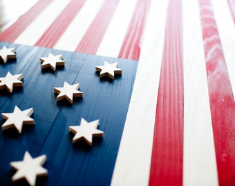 Hopkinson Wood Flag, American Flag, American Wood Flag, US Flag, US Wood Flag, Wooden Flag, Wall Art, USA, Stars and Stripes, Old Glory