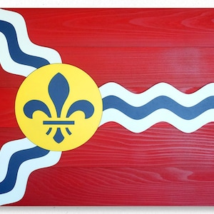 St. Louis Wood Flag, St. Louis Wooden Flag, St. Louis Flag, St. Louis, St. Louis City, wall art, wood flag, home decor, Cardinals, Blues