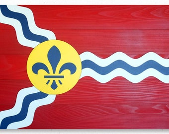 St. Louis Wood Flag, 3D Wall Art, Home Decor