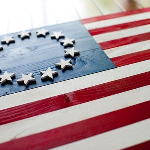Betsy Ross Wood Flag, American Flag, American Wood Flag, US Flag, US Wood Flag, Wooden Flag, Wall Art, USA, Stars and Stripes, Old Glory